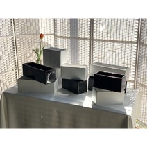 직사각화분 도자기화분 키큰 긴 사기 사각 빈화분, 유광직사각, 화이트