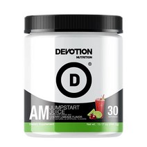Devotion Nutrition AM JumpStart Juice | 분말 음료 믹스 보충제 | 인지 기능 및 집중력을 위한 필수 아미노산 및 누트로픽스 | 30회 분량 (체리