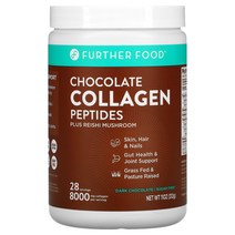 Further Food Chocolate Collagen Peptides Plus 영지 버섯 다크 초콜릿 312g (11oz)