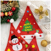 mi 민화샵 크리스마스 펠트산타모자만들기 펠트장식, 눈사람