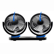 대형차 강한바람ok USB 트럭선풍기 필수차량용품 첫차선물 자동차실내악세사리, 포비히 듀얼팬선풍기(블랙)