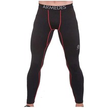 ARMEDES 남성용 압박 바지 베이스레이어 쿨 드라이 스포츠 타이츠 레깅스/카프리 팬츠/반바지 AR-161/171/181 161 그레이 XX-Large, Large, 161 Black/Red, Large