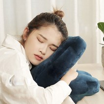 스밈콤마 낮잠베개 책상 엎드려자는 안면 베개 엎드려 쪽잠 쿠션, 브라운