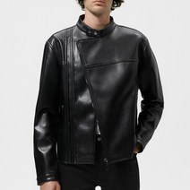 ZARA 남성 심플 집업 가죽자켓 자라 라이더자켓 레더