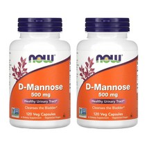 1+1 NOW Foods 나우푸드 디만노스 500mg 120정 베지캡슐 D-Mannose 디마노스, 1개, 기본