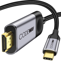 코드웨이 미러링케이블 넷플릭스 스마트폰 USB C to HDMI TV연결, 1.2M