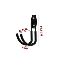 미끄럼 방지 헤비 듀티 메탈 후크 차고 스토리지 벽걸이 자전거 행거 후크 벽걸이 사다리 정원 도구 정리함 후크, black 02