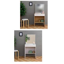 원룸 거울 수납 이케아 말름 무인양품 화장대, 오크