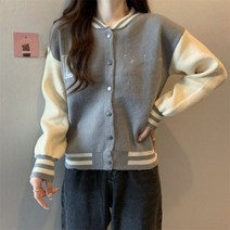 여성야구점퍼 블루종 야상 과잠바 야구 유니폼 프라이드 스트리트 쇼트 코트 초봄 2023 여성 의류 미니 남자 탑