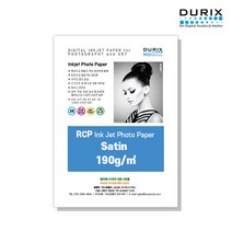 두릭스 사틴 190g 4x6 5x7 DURIX Satin 인화지 사진인화지 포토용지 사진용지 반광택, 5x7 100매