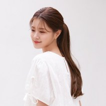 픽앤웨어 여성 슬림 집게핀 롱 레이어드 S컬 웨이브 포니테일 가발, 내츄럴브라운, 1개