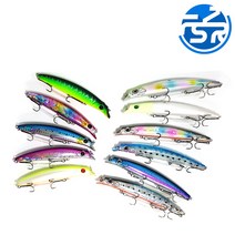 fishLURE 미노우 플로팅타입 농어 배스낚시 선상루어, 12cm - Rainbow, 17.5g