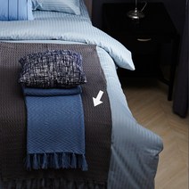 [컴포플러스] 아크릴 베드러너(블랑켓 소파커버), 트위스트(다크그레이)