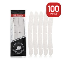 [클린햇] 캡가드 화이트 골프모자 땀 흡수 패드 화장품 얼룩 변색 오염 방지 라이너 (10세트 100개입)