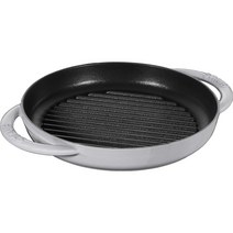 Staub 스타우브 퓨어그릴 라운드 그레이 인덕션 앙수 주물 그릴 팬, 30cm + 둥근