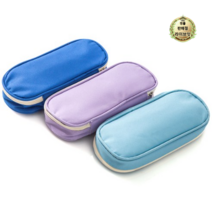 톡톡팬시 무지 파우치형 필통세트, SET2(블루, 라벤더, 스카이블루), 1세트