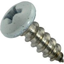 Hard-to-Find Fastener 014973208028 White Phillips Pan Sheet Metal Screws 8 x 1/2 Piece-100 null, 1