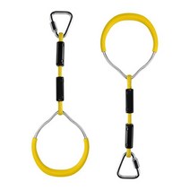 실내 늘보 포항맘 소워니 놀이터 헤비 듀티 어린이 공중 그네 바 다채로운 체육관 링 뒷마당 야외 체조 전사 장애물 코스 슬랙라인 키트, 5.2 pieces Yellow