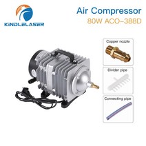 KINDLELASER 80W ACO-388D 공기 압축기 이산화탄소 레이저 조각 절단기 전기 마그네틱 펌프, 01 110V 60HZ
