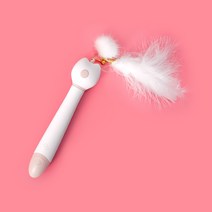 코펫 고양이 4단 낚시대 장난감 막대 깃털, 없음, 핑크