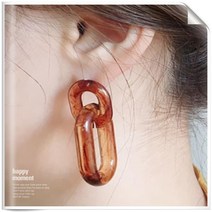 코코날다 화려한 호마이카 큰귀걸이 고리 포인트 왕 귀걸이 특이한 이어링