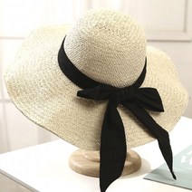 soooooo몰_에일린 리본 비치모자(베이지) 패션 여성 여자 밀짚 해변 바캉스 휴가 해수욕 해수욕장_더수sSHOP
