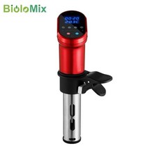수비드머신 통돌이오븐 양갈비 수비드 스테이크 BioloMix-주방용 와이파이 쿠커 1200W 침수 순환기 디지털 터치 스크린 디스플레이, 중국_빨간색 | 영국, Red+EU