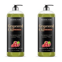 Majestic Pure Grapeseed Oil for Skin 마제스틱 퓨어 그레이프 시드 오일 헤어 스킨케어 473ml 2팩