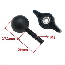 파워딜 미니 쿠퍼 R55 F54 무선 충전기 전화 홀더 브래킷 수정 부품 17mm 볼 헤드 M5 나사, 01 1pc