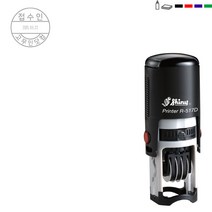 고무인닷컴 도장파닷컴 날짜회전인 지름17mm 주문제작 자동스탬프, 검정