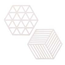 주부공식 실리콘 냄비받침, 아이보리, 2개