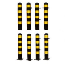 일자형 스틸 볼라드 165 x 1200mm, 매립H1200고리1개
