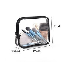 Pvc파우치 생리대 메쉬 투명 방수 여행용 화장품 사각 미니 방수 투명 화장품 가방 여행 지퍼 메이크업 뷰