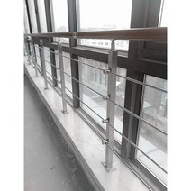계단난간대 손잡이 줄기둥 철제 나무, 1미터 스테인리스 스틸 세트