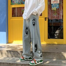 봄·가 청바지 남스트레이트핏 빈티지 건달 패션 와이드 원숙 트렌드 남성청바지 하이웨이스트바지 겨울청바지 데님팬츠