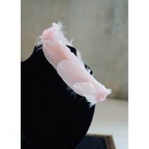 핑크 깃털 머리띠