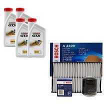 K5 2.0(세타엔진)가솔린 캐스트롤 GTX 5W30(4L)SP/C3 보쉬필터패키지 1182-2409