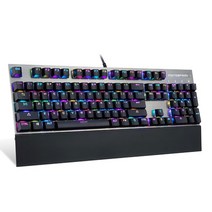 Motospeed-CK108 기계식 키보드 유선 104 키 RGB 백라이트 블랙 블루 레드 스위치 컴퓨터 사무실 게임 매크로 드라이브, [01] English version
