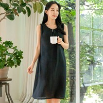 앤더데이 솔리드 인견 민소매원피스
