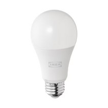 이케아 SOLHETTA 솔헤타 LED 전구 E26 1521 루멘 밝기조절조명스탠드따뜻한색램프, 구형 오팔 화이트_905.100.21