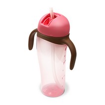 더블하트 대용량 스트로 펭귄컵 핑크, 단품