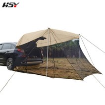 SUV차박텐트 290*200*200CM SUV 오프로드 차량 RV 자동차 사이드 카 테일 캐노피 텐트 타프 모기 방지 메, 06 Brige의