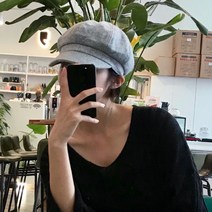 FLOKI 여자 빵모자 무지팔각모 뉴스보이캡 헌팅캡