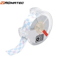 감열지 블루투스 프린터에 적합한 방수 감열 라벨 테이프 15mm x 6m 블루 격자 무늬 미니 프린터 2 롤