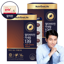 뉴트리원 멀티비타민 미네랄 139 종합영양제 비타민13종 미네랄9종 온가족 종합비타민 활력환 기획세트, 60정 x 2개