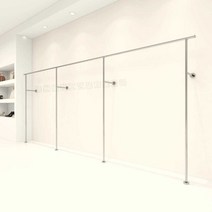 매장용 행거 벽 부착형 옷걸이 옷가게 인테리어, 3파티션 450x28x170cm