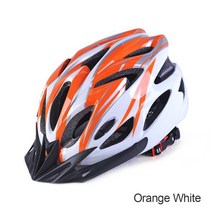 가벼운헬멧 여름 경량 자전거 고글 대두 헬멧 초 오토바이 도로 사이클 망 여성 타기, 오렌지 화이트