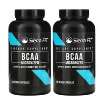 ♥ SPORTS ♥ Sierra Fit 씨에라핏 미분화 BCAA 분지사슬아미노산 500mg 베지캡슐 240정 1012001, 1개, 기본