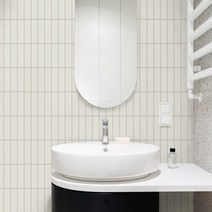 발포시트지 타일 벽돌 주방 욕실 시트지, SBHDC-142발포시트지긴사각타일화이트