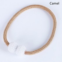 인테리어 아기방 어린이 DIY 가정 진주 마그네틱 커튼 클립 홀더 백 버클 걸이식 볼 장식 액세서리 2 개, [07] Camel